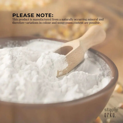 Orku 100g Fine Calcium Sulphate Gypsum Powder - Dihydrate Food Grade FCC E516 - Commercial > Commercial Others >