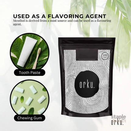 Orku 100g Menthol Crystals - USP Grade L-Menthol Mint Flakes C10H200 - Commercial > Commercial Others > Retail