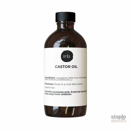 Orku 100ml Castor Oil - Hexane Free Cold Pressed Virgin - Health & Beauty > Skincare > Facial Lotions & Moisturisers