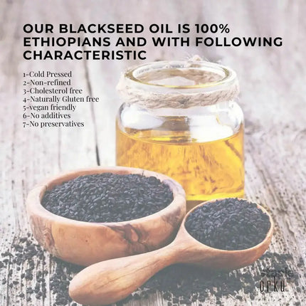 Orku 100ml Pure Black Seed Oil Cold Pressed 100% Ethiopian Nigella Sativa Cumin - Home & Garden > Laundry & Cleaning >