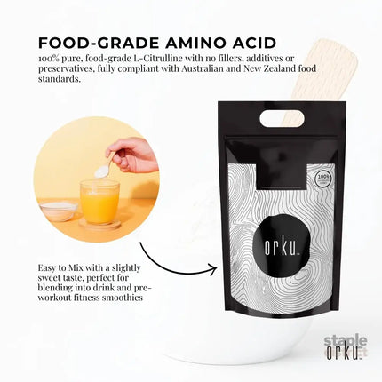 Orku 10Kg L-Citrulline Powder Buckets - 100 % Pure Food Grade Amino Acid - Health & Beauty > Nutrition & Supplements >