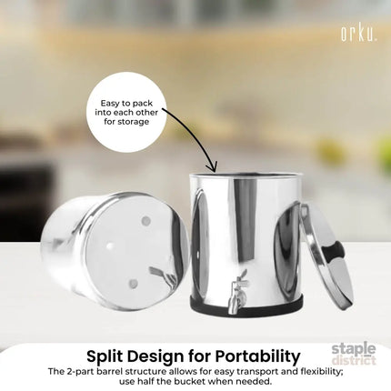 Orku 17L Gravity Benchtop Water Filter System - Stainless Steel - Appliances > Kitchen Appliances > Kitchen Appliance