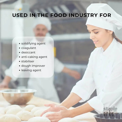 Orku 1Kg Fine Calcium Sulphate Gypsum Powder - Dihydrate Food Grade FCC E516 - Commercial > Commercial Others >