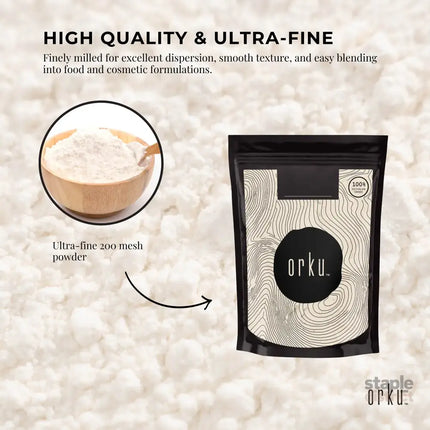 Orku 1Kg Xanthan Gum Thickener Pure Fine Powder 200 Mesh FCC E415 Food Additive - Food & Beverage > Pantry > Seasonings