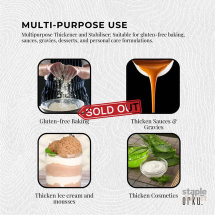 Orku 20kg Xanthan Gum Thickener Pure Fine Powder 200 Mesh FCC E415 Food Additive - Food & Beverage > Pantry >