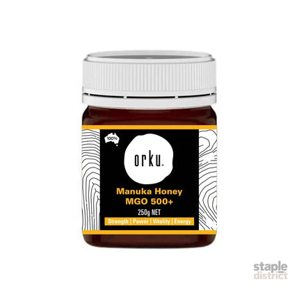 Orku 250g MGO 500+ Australian Manuka Honey - 100% Raw Natural Pure Jelly Bush - Food & Beverage > Pantry > Condiments &