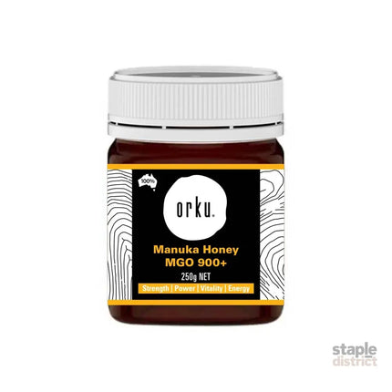 Orku 250g MGO 900+ Australian Manuka Honey - 100% Raw Natural Pure Jelly Bush - Food & Beverage > Pantry > Condiments &