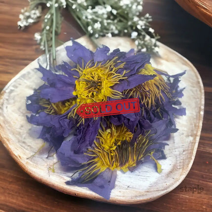 Orku 2Kg Dried Blue Lotus Flowers - Whole Open Lily Nymphaea Caerulea - Food & Beverage > Pantry > Teas & Accessories