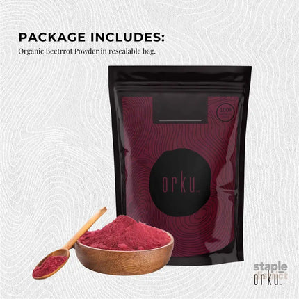 Orku 2Kg Organic Beetroot Powder - 100% Pure Beet Root Powder - Beta vulgaris - Health & Beauty > Nutrition &