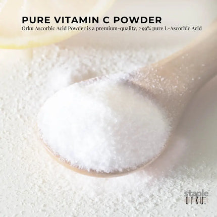 Orku 2Kg Vitamin C Powder Pure L-Ascorbic Acid - USP Grade Non-GMO - Health & Beauty > Nutrition & Supplements >