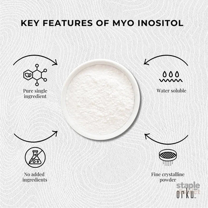 Orku 3.5Kg Myo Inositol Powder Tub - USP Grade High Purity Unflavoured - Health & Beauty > Nutrition & Supplements >