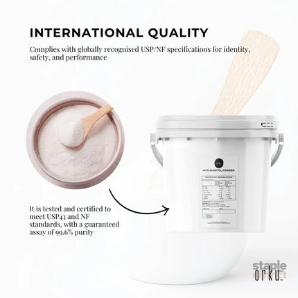 Orku 3.5Kg Myo Inositol Powder Tub - USP Grade High Purity Unflavoured - Health & Beauty > Nutrition & Supplements >