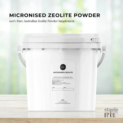 Orku 3kg Ultrafine Micronised Zeolite Powder Tub Natural Clinoptilolite Mineral - Health & Beauty > Nutrition &