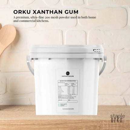 Orku 3Kg Xanthan Gum Thickener Pure Powder 200 Mesh FCC E415 Food Additive TUB - Food & Beverage > Pantry > Seasonings