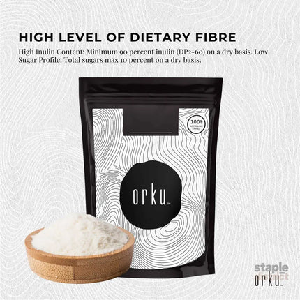 Orku 400g Chicory Root Inulin Powder - Unflavoured Food Ingredient - Health & Beauty > Nutrition & Supplements >