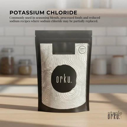 Orku 400g Potassium Chloride Powder (KCl) - Food Grade E508 Salt Substitute - Health & Beauty > Nutrition & Supplements
