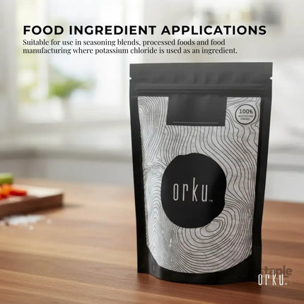 Orku 400g Potassium Chloride Powder (KCl) - Food Grade E508 Salt Substitute - Health & Beauty > Nutrition & Supplements