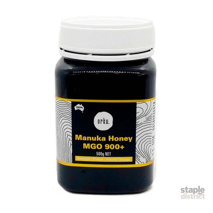 Orku 500g MGO 900+ Australian Manuka Honey - 100% Raw Natural Pure Jelly Bush - Food & Beverage > Pantry > Condiments &