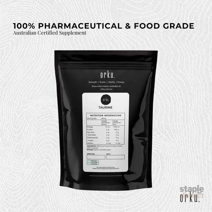 Orku 50g Taurine Powder - High Purity L-Taurine Amino Acid Ingredient - Health & Beauty > Nutrition & Supplements >
