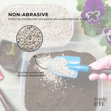 Orku 50L Coarse Perlite Soil Additive for Drainage and Aeration - Growing Medium - Home & Garden > Garden Tools > Sands