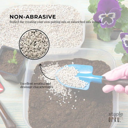 Orku 50L Perlite Super Coarse Premium Soil Expanded Medium Plants Hydroponics - Home & Garden > Garden Tools > Sands &