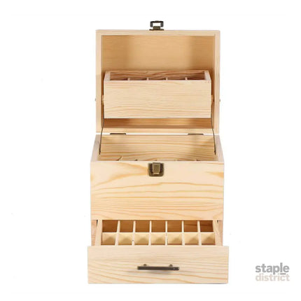 Orku 59 Essential Oil Bottle Storage Box - Wooden 3 Tier Aromatherapy Organiser - Home & Garden > Kitchenware > Food