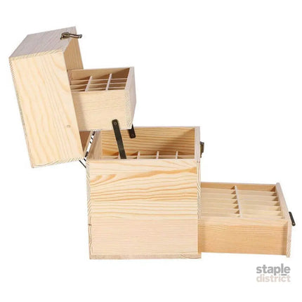 Orku 59 Essential Oil Bottle Storage Box - Wooden 3 Tier Aromatherapy Organiser - Home & Garden > Kitchenware > Food