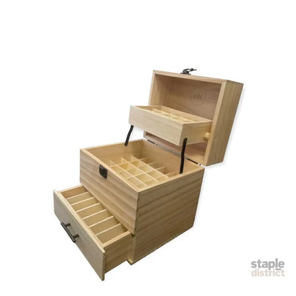 Orku 59 Essential Oil Bottle Storage Box - Wooden 3 Tier Aromatherapy Organiser - Home & Garden > Kitchenware > Food