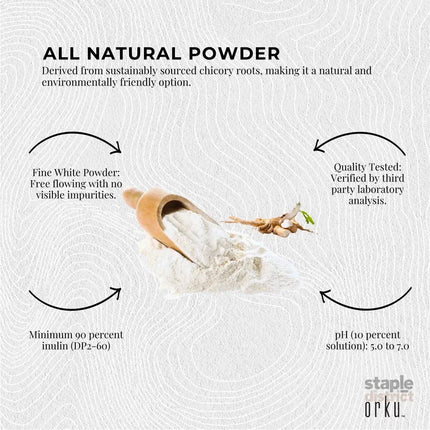 Orku 5Kg Chicory Root Inulin Powder - Unflavoured Food Ingredient - Health & Beauty > Nutrition & Supplements >