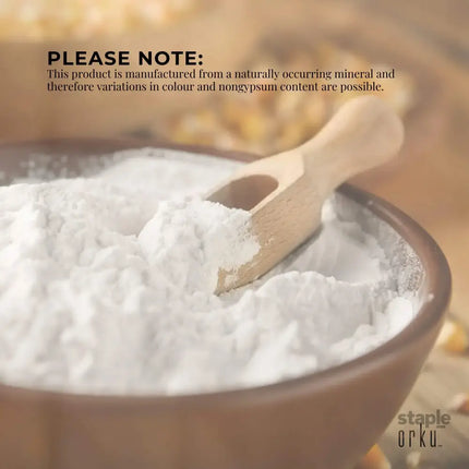 Orku 5Kg Fine Calcium Sulphate Gypsum Powder - Dihydrate Food Grade FCC E516 - Commercial > Commercial Others >