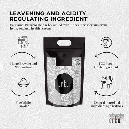 Orku 5Kg Potassium Bicarbonate Powder - Food Grade Pure FCC Brewing Baking - Commercial > Commercial Others >