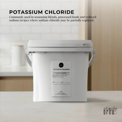 Orku 5Kg Potassium Chloride Powder (KCl) Tub - Food Grade E508 Salt Substitute - Health & Beauty > Nutrition &