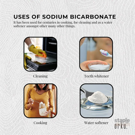 Orku 5Kg Sodium Bicarbonate Food Grade Tub Baking Soda Aluminium Free Powder - Health & Beauty > Nutrition &
