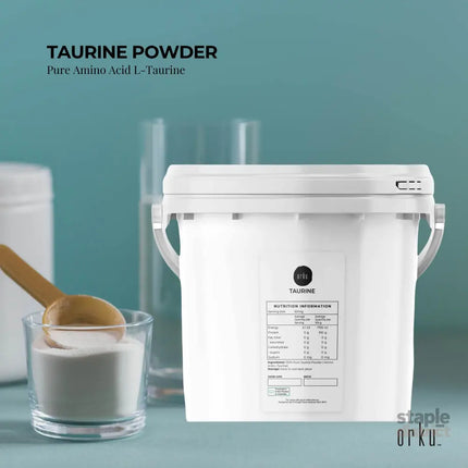 Orku 5kg Taurine Powder Tub - High Purity L-Taurine Amino Acid Ingredient - Health & Beauty > Nutrition & Supplements >