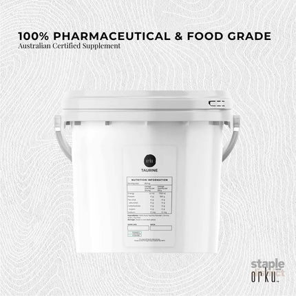 Orku 5kg Taurine Powder Tub - High Purity L-Taurine Amino Acid Ingredient - Health & Beauty > Nutrition & Supplements >
