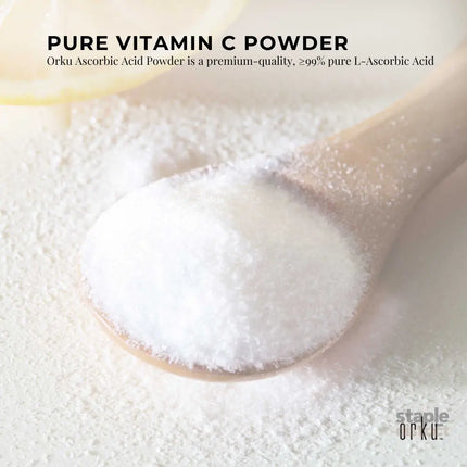Orku 5Kg Vitamin C Powder in Tub Pure L-Ascorbic Acid - USP Grade Non-GMO - Health & Beauty > Nutrition & Supplements >