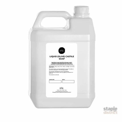 Orku 5L Liquid Castile Soap - Pure Unscented Natural Olive Oil Concentrate Bulk - Health & Beauty > Bath & Body > Body