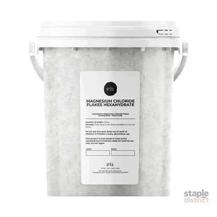 Orku 800g Magnesium Chloride Flakes Hexahydrate Tub - FCC USP Spec Bath Salts - Health & Beauty > Bath & Body > Bath