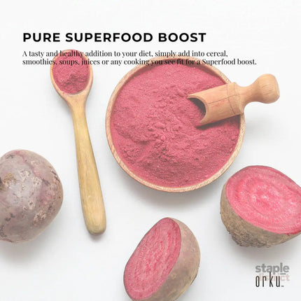 Orku 800g Organic Beetroot Powder - 100% Pure Beet Root Powder - Beta vulgaris - Health & Beauty > Nutrition &