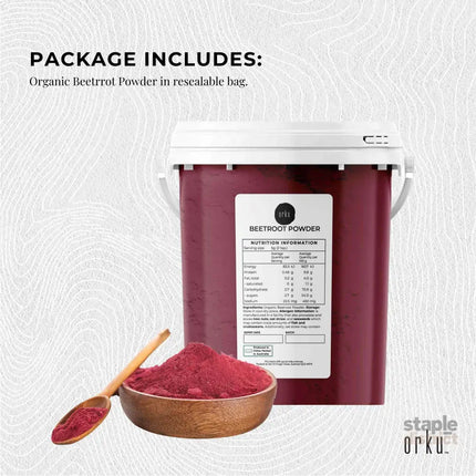Orku 800g Organic Beetroot Powder - 100% Pure Beet Root Powder - Beta vulgaris - Health & Beauty > Nutrition &