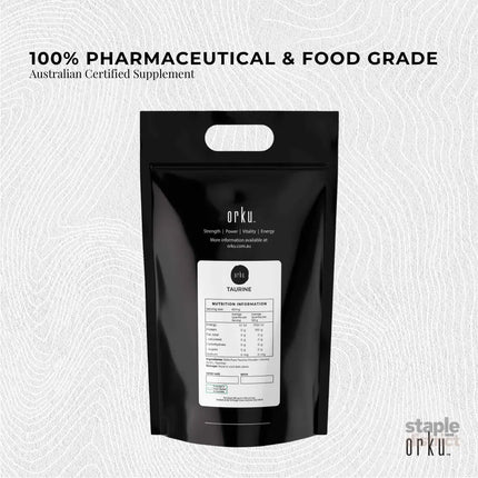 Orku Bulk 10Kg Taurine Powder High Purity L-Taurine Amino Acid Ingredient - Health & Beauty > Nutrition & Supplements >