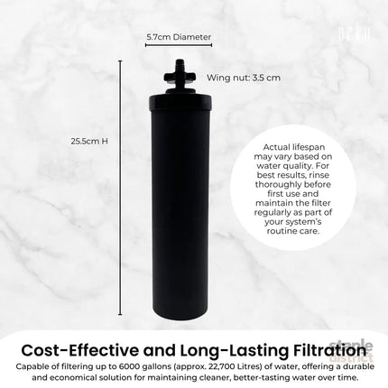 Orku Carbon Block Filter Cartridge - Replacement for Berkey BB9-2 Gravity Filter - Appliances > Kitchen Appliances >