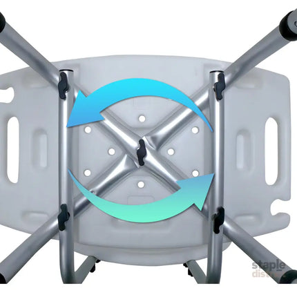 Orthonica Height Adjustable Aluminium Shower Chair With Shower Head Holder - Furniture > Bathroom > Shower Heads &
