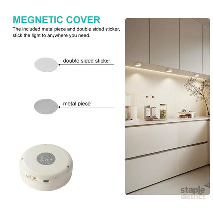 Pack of 6 Under-Unit Lights Kitchen LED Cabinet Lighting Wireless with Remote Control Cabinet Lighting Rechargeable
