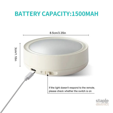 Pack of 6 Under-Unit Lights Kitchen LED Cabinet Lighting Wireless with Remote Control Cabinet Lighting Rechargeable