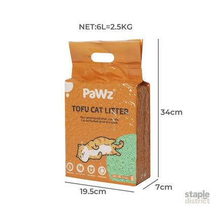 PaWz 2.5kg Tofu Cat Litter Clumping Green Tea x1-2018816645853745154