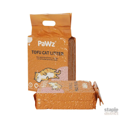 PaWz 2.5kg Tofu Cat Litter Clumping Peach x1-2018816644083748865