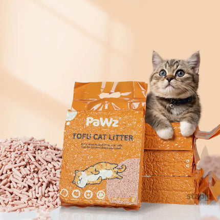 PaWz 2.5kg Tofu Cat Litter Clumping Peach x1-2018816644083748871