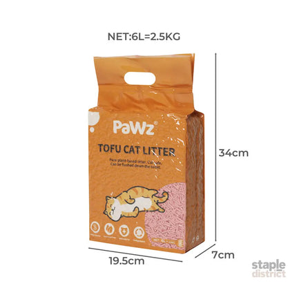 PaWz 2.5kg Tofu Cat Litter Clumping Watermelon x1-2018816646038294530