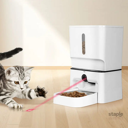 Pawz 2-in-1 Automatic Pet Feeder Wifi Camera Laser Toy-2029387208514998278